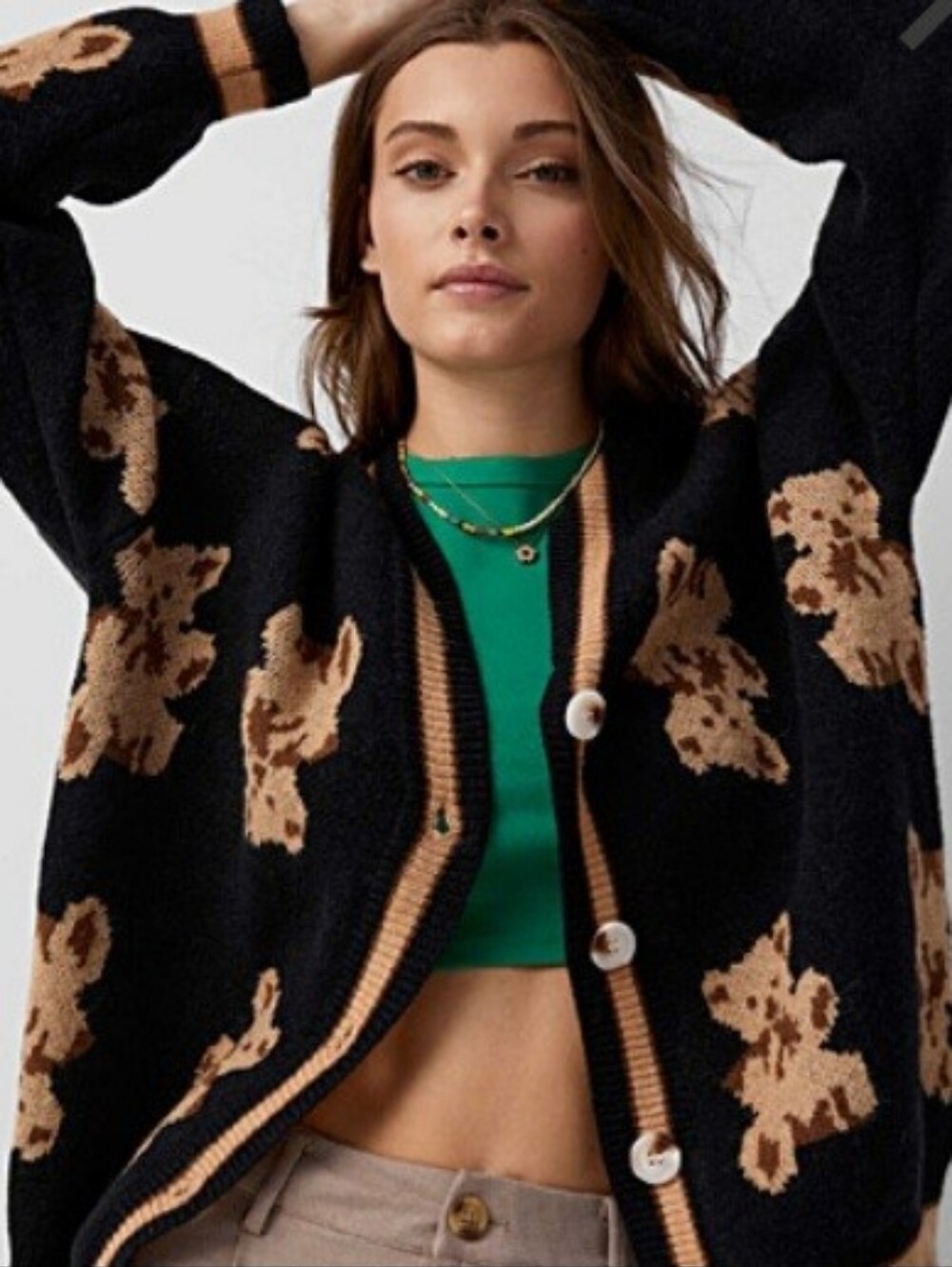 Simons Twik Oversized Little Bears Cardigan